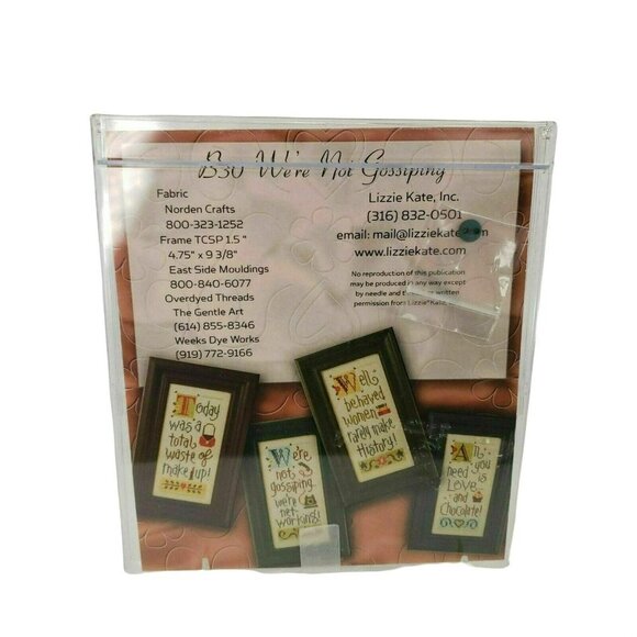 Lizzie Kate Giggle Boxer Cross Stitch Kit B30 Not Gossiping Networking Funny New - Picture 3 of 4